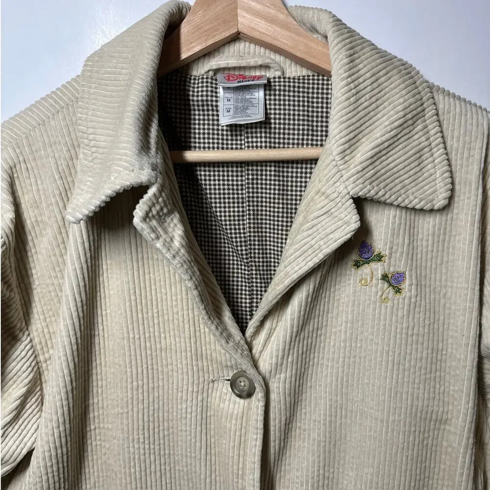 Disney Store Vintage Winnie the Pooh Eeyore Embroidered Corduroy Shacket Sz M - Picture 2 of 14